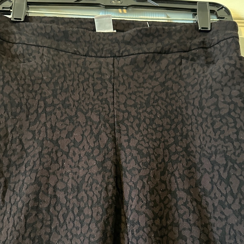 Chico's Black Textured Trousers